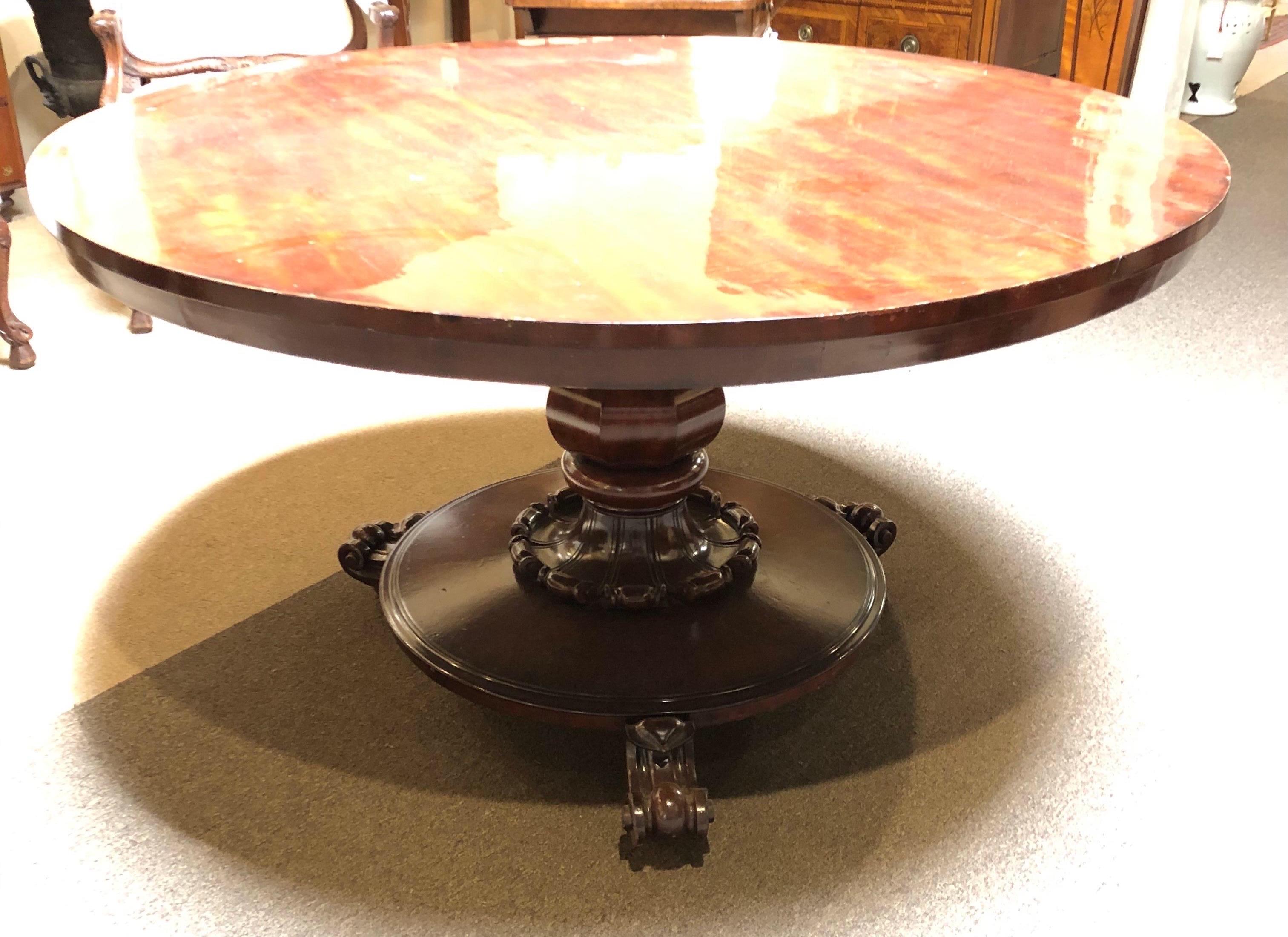 19th Century English William IV Mahogany Table In Good Condition For Sale In Charleston, SC