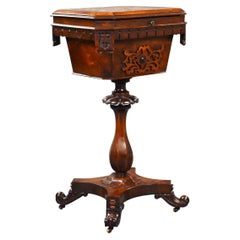 19th Century English William IV Rosewood Tea Poy