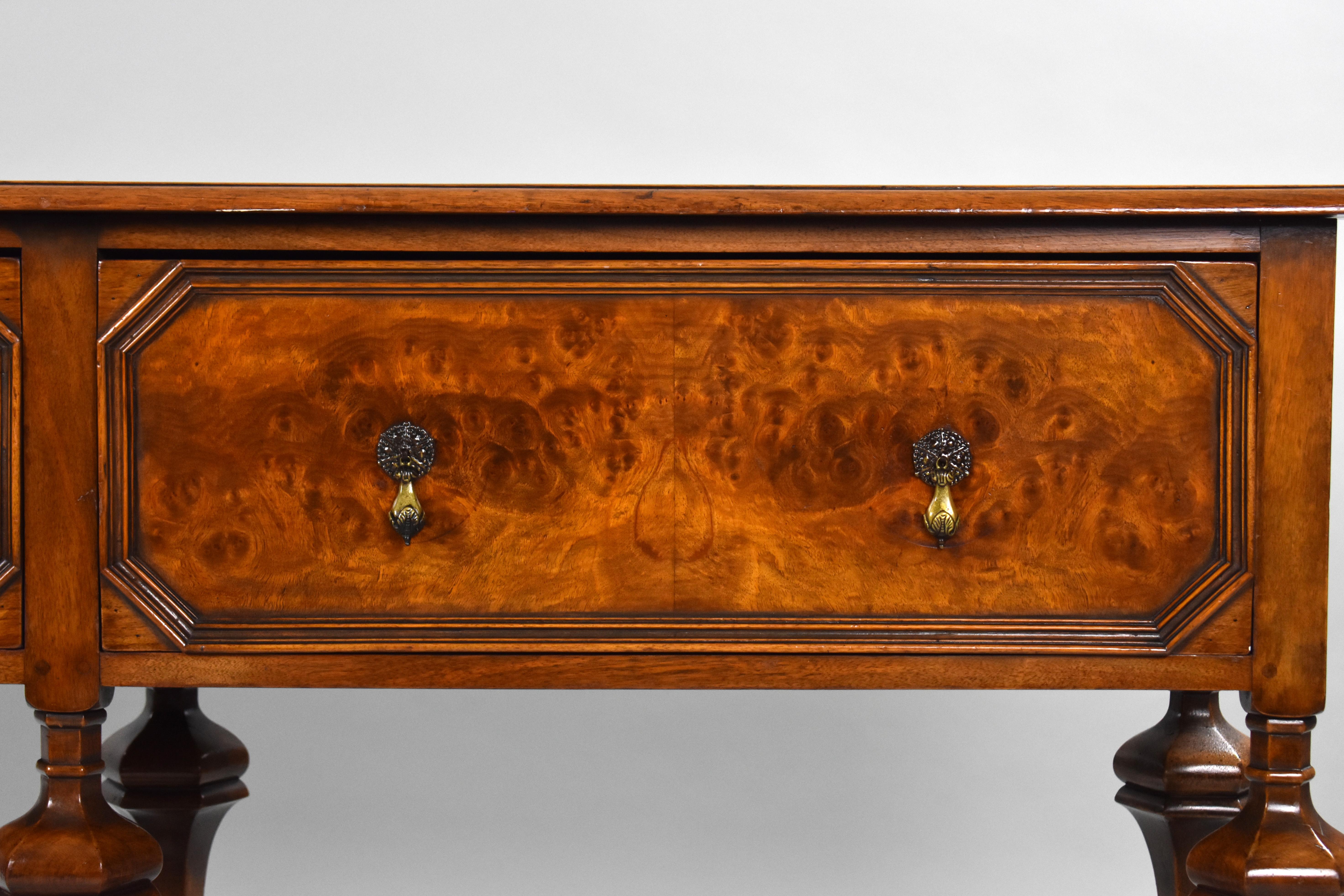 19th Century English William & Mary Revival Walnut Dresser Base 6