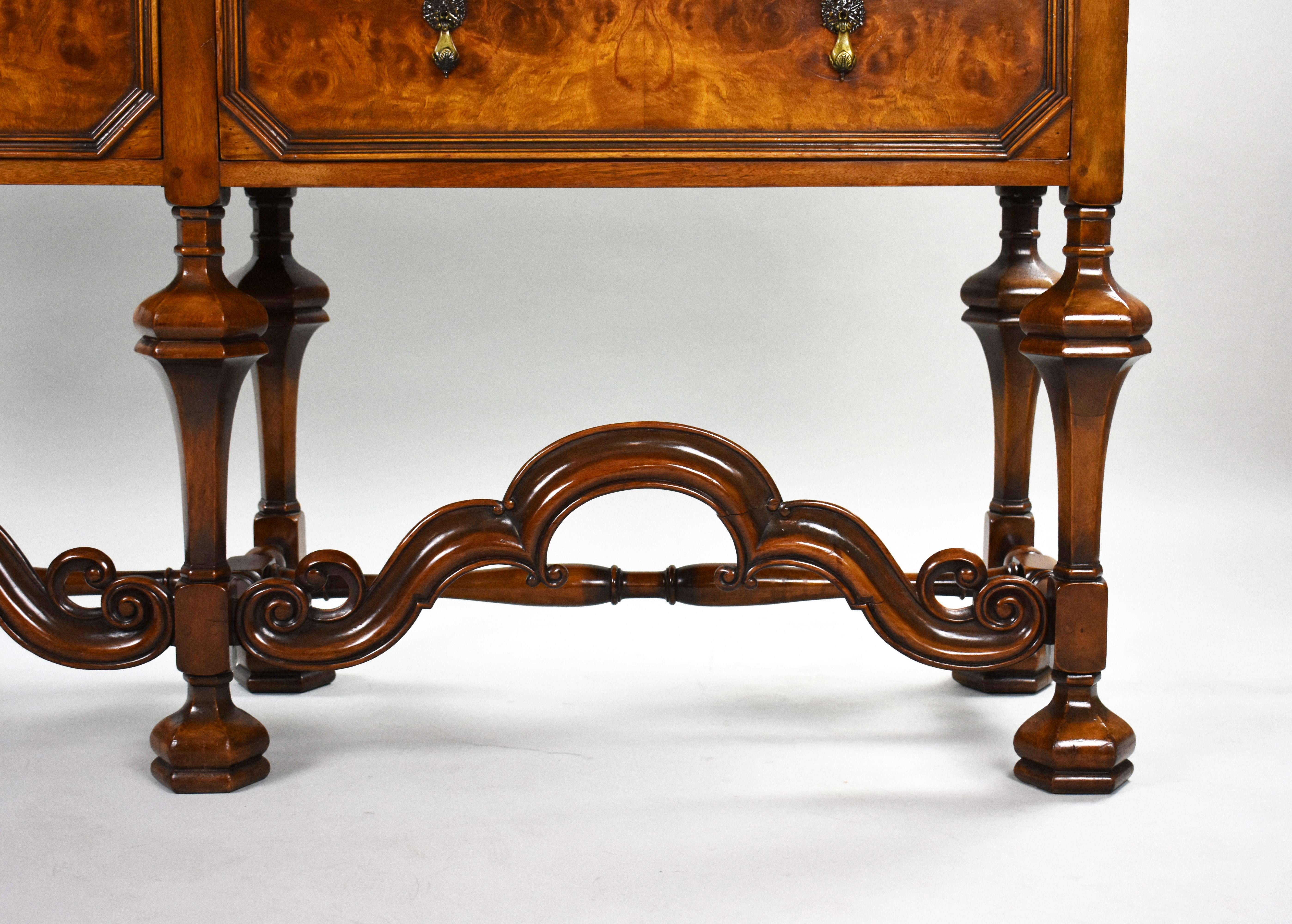 19th Century English William & Mary Revival Walnut Dresser Base 7