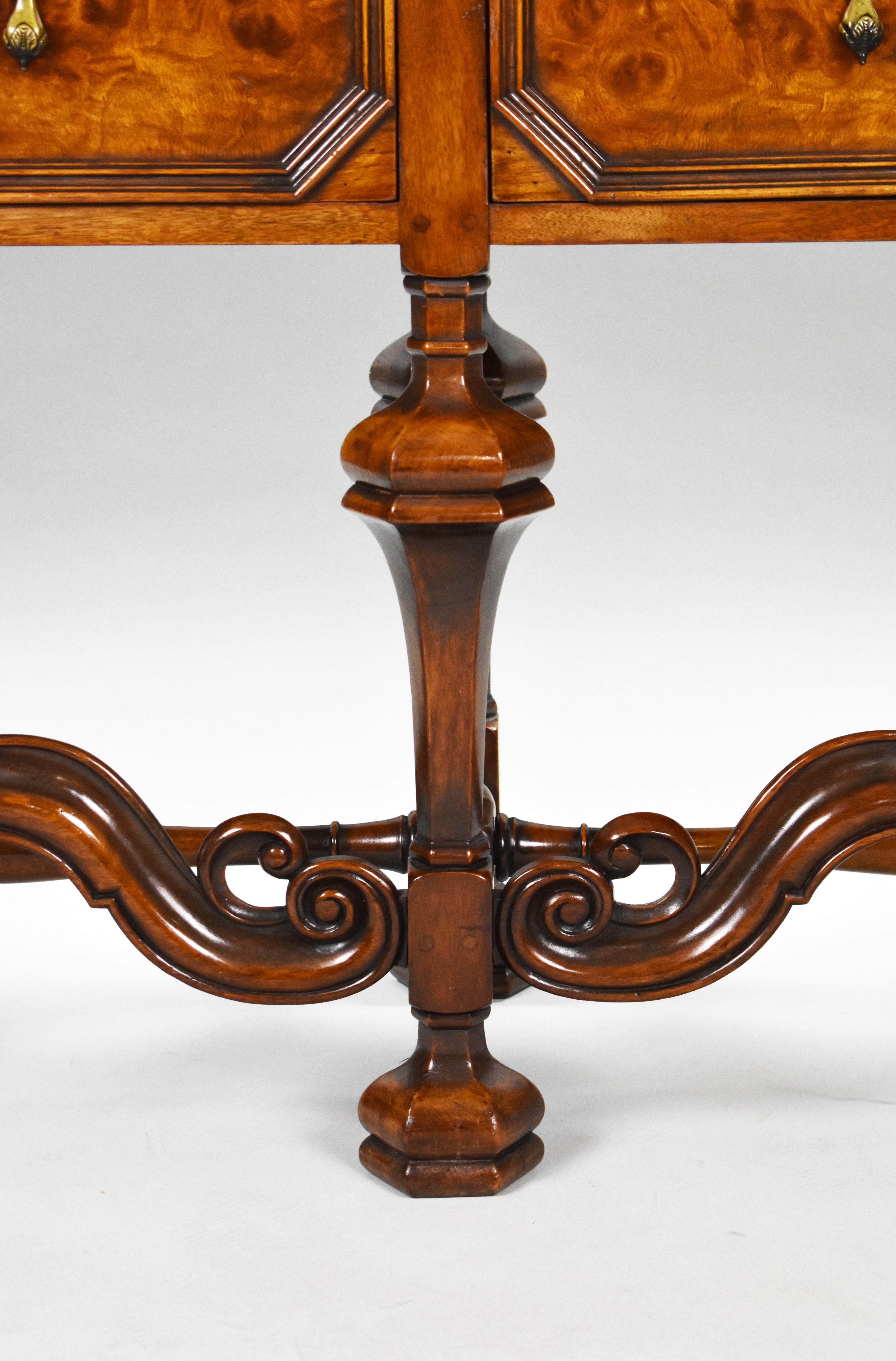 19th Century English William & Mary Revival Walnut Dresser Base 8