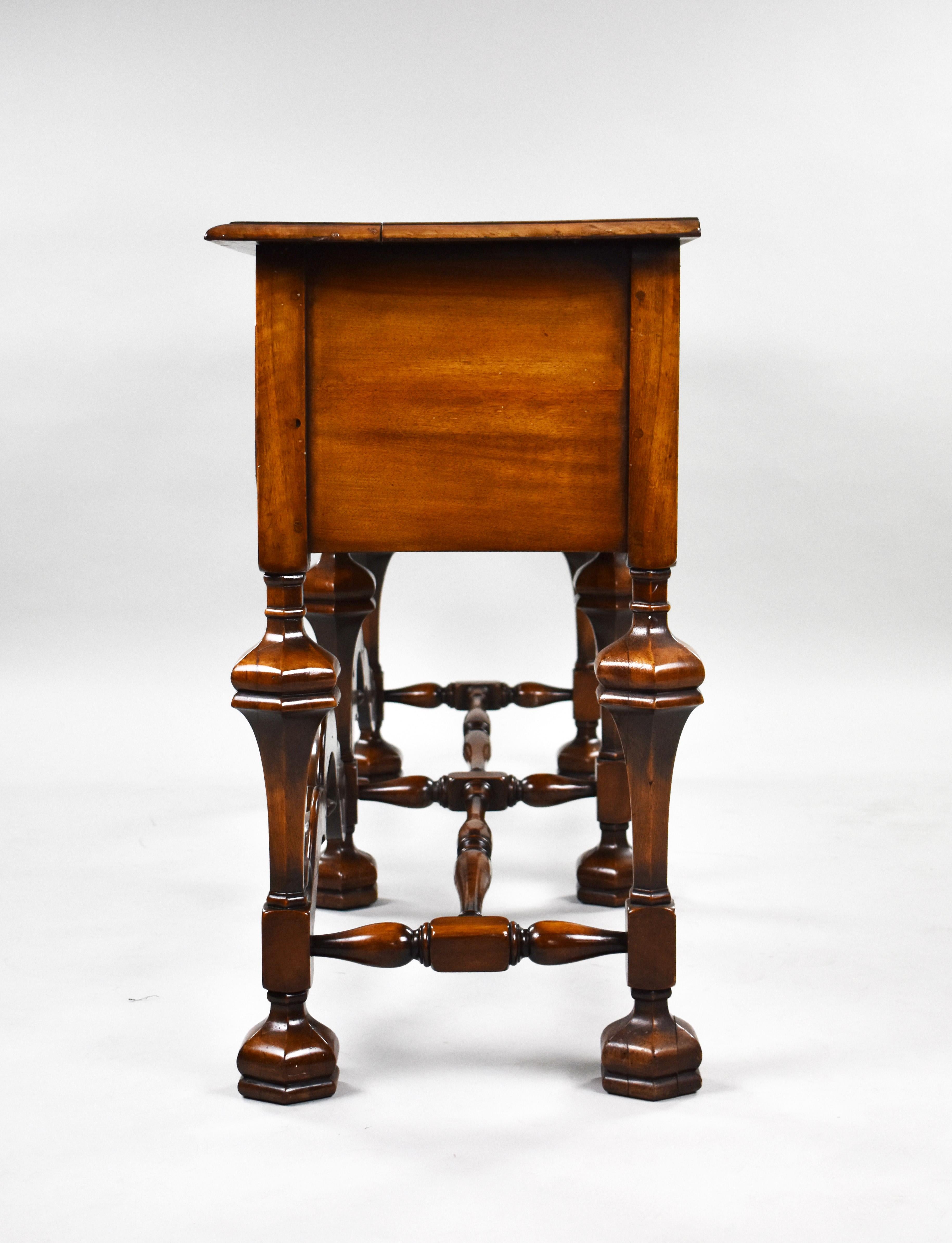 19th Century English William & Mary Revival Walnut Dresser Base 1