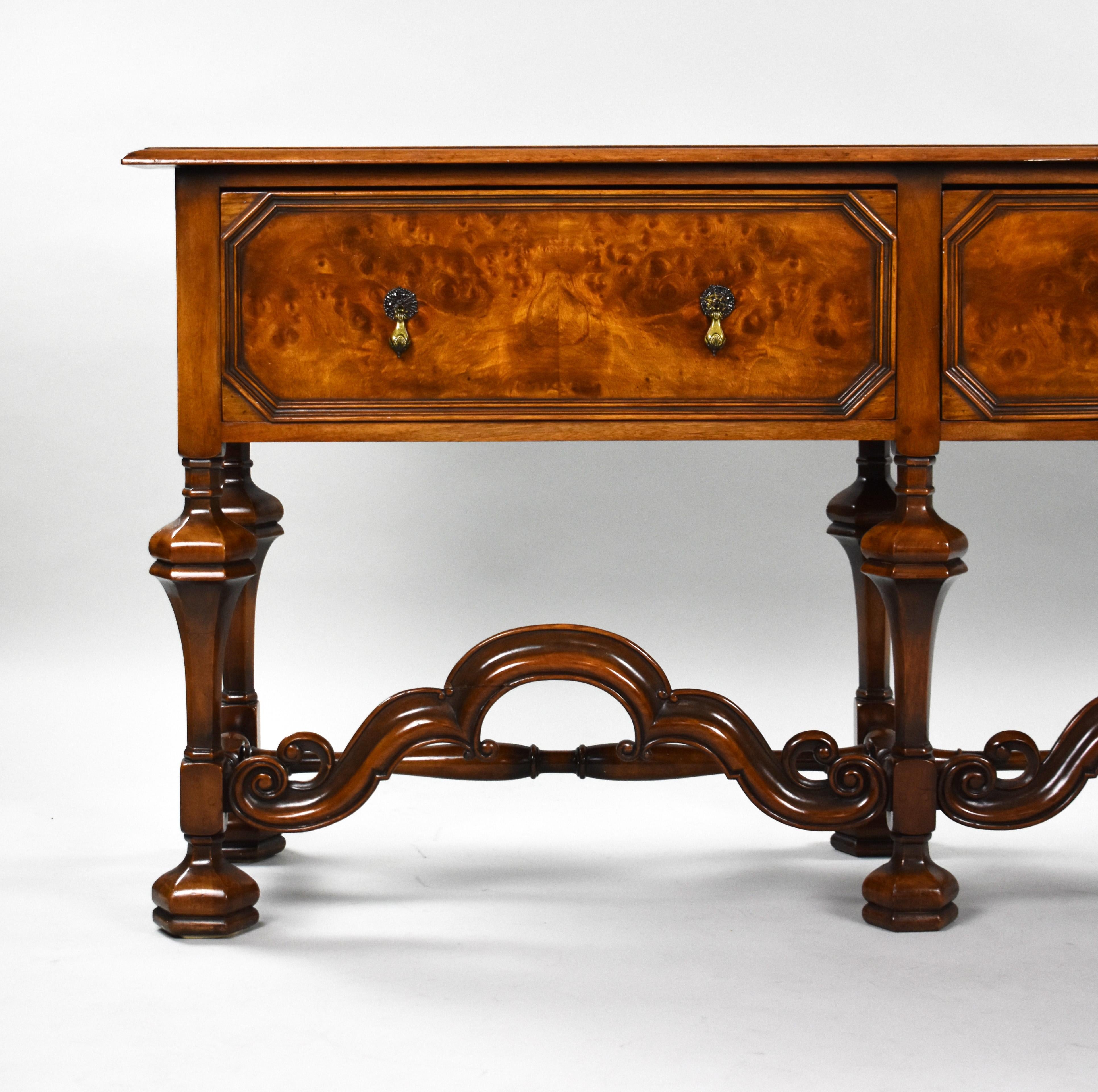 19th Century English William & Mary Revival Walnut Dresser Base 2