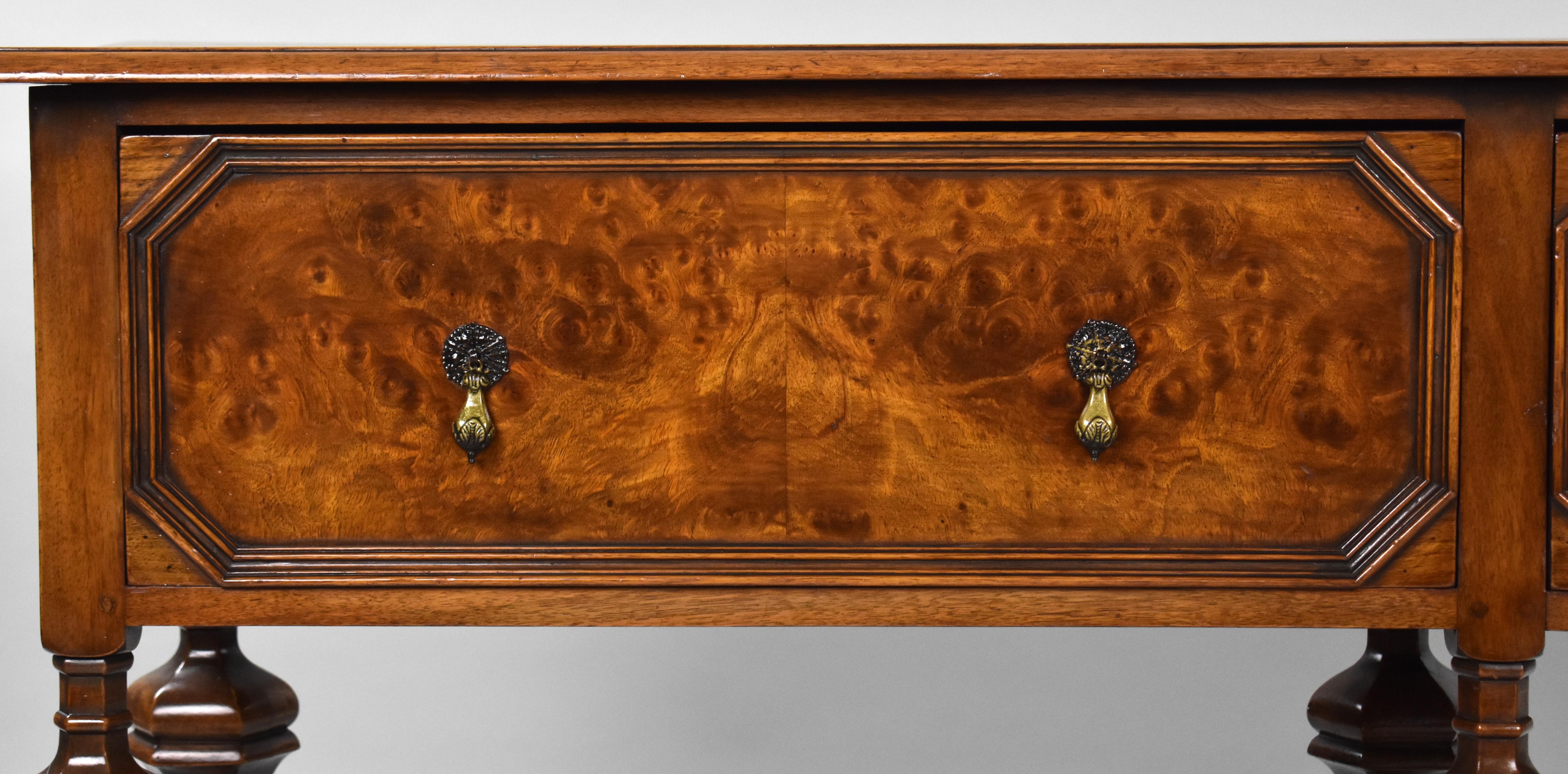 19th Century English William & Mary Revival Walnut Dresser Base 4