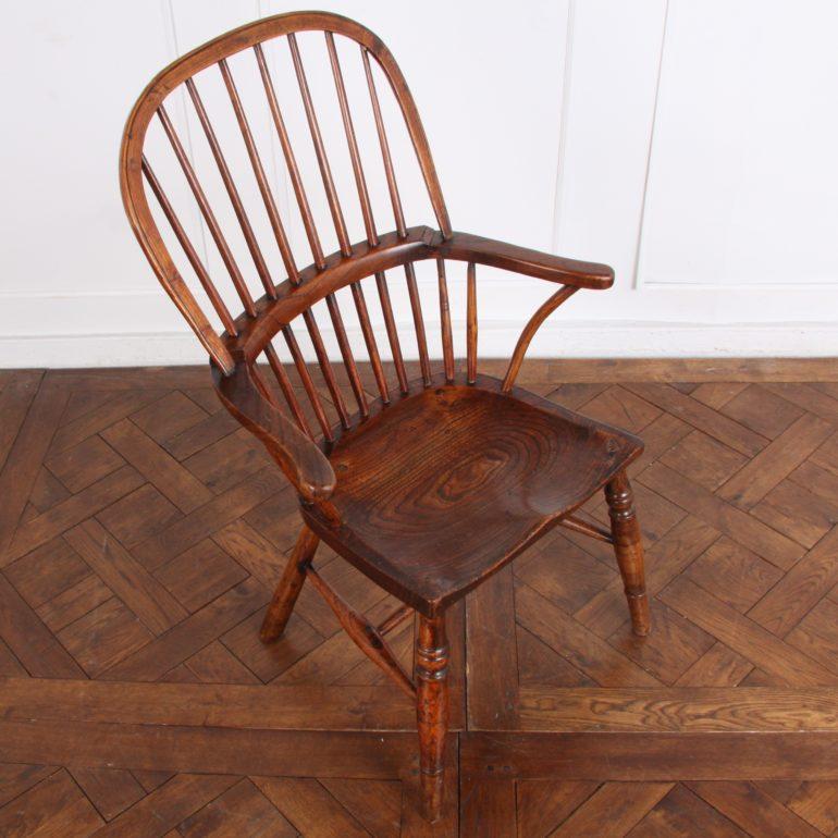 Ash 19th Century English Windsor Armchair