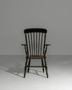 19th Century English Windsor Spindle-Back Armchair In Original Patina