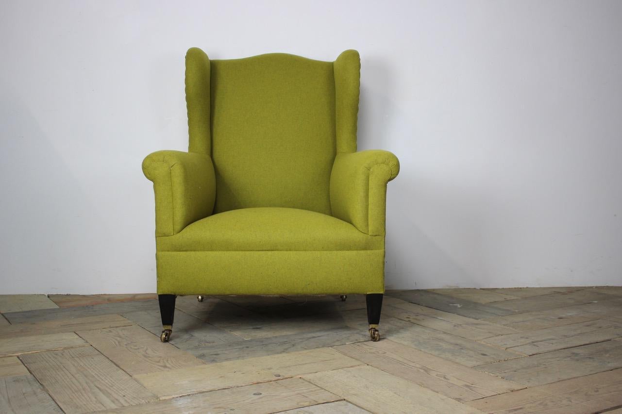 19th Century English Wingback Armchair For Sale 6