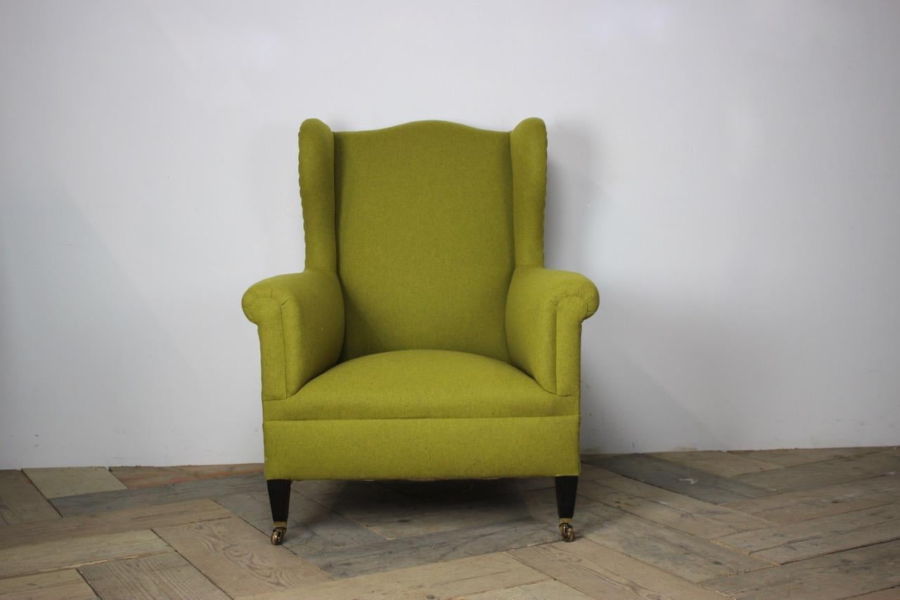 19th Century English Wingback Armchair In Good Condition For Sale In Gloucestershire, GB