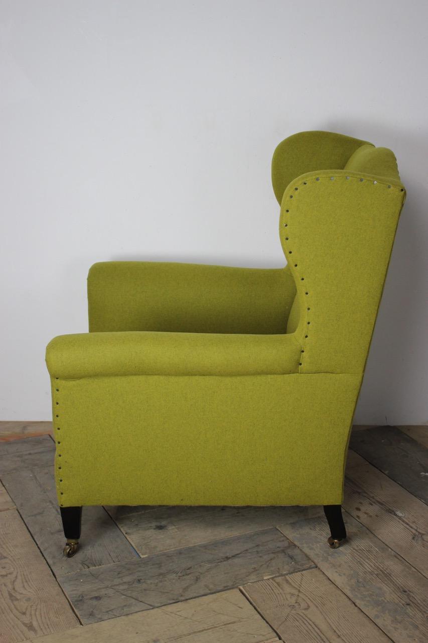 19th Century English Wingback Armchair For Sale 3