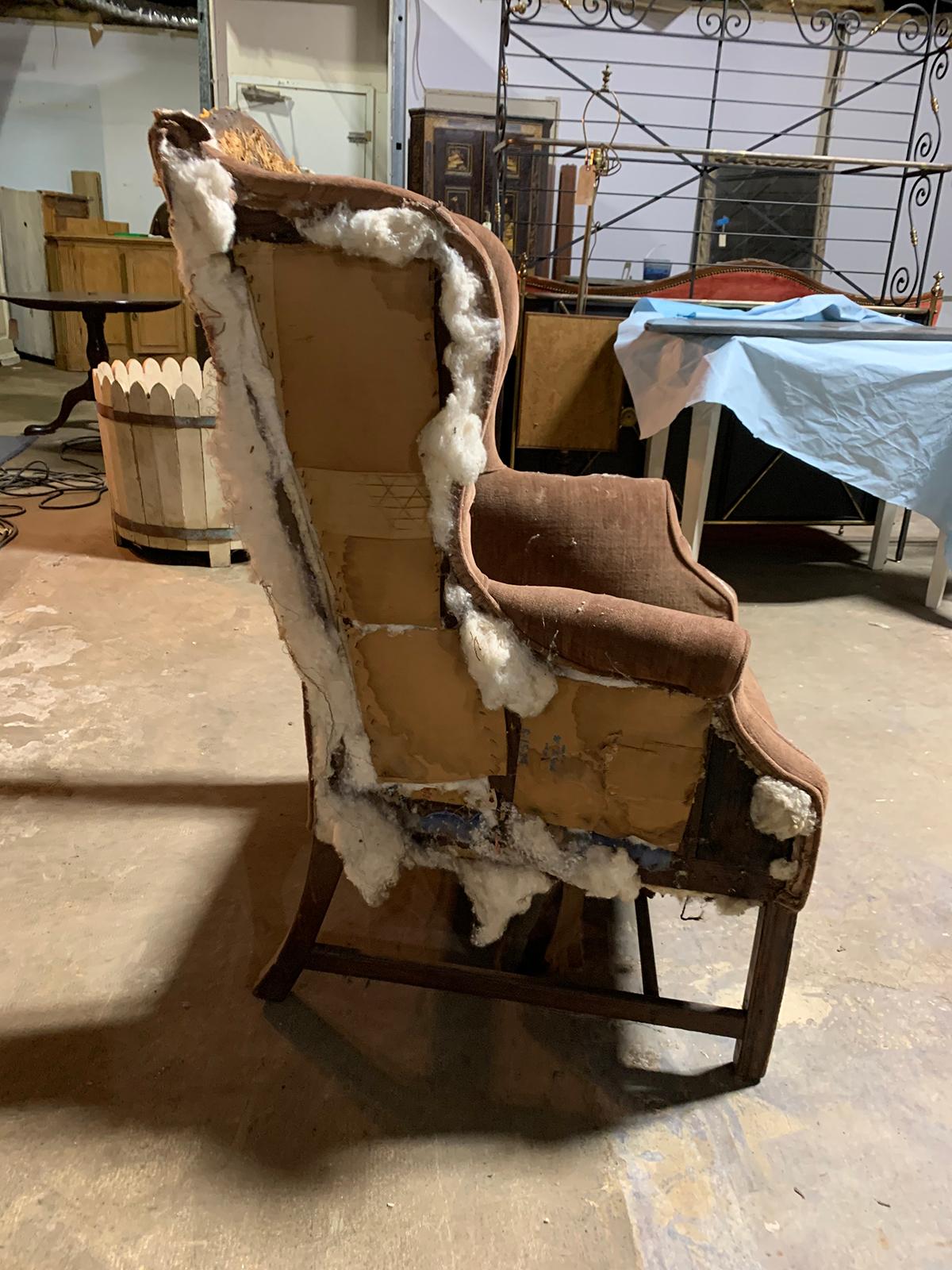 19th Century English Wingback Chair 1