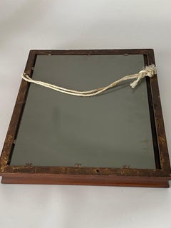 19th Century, English Wood Mirror, Brown Color