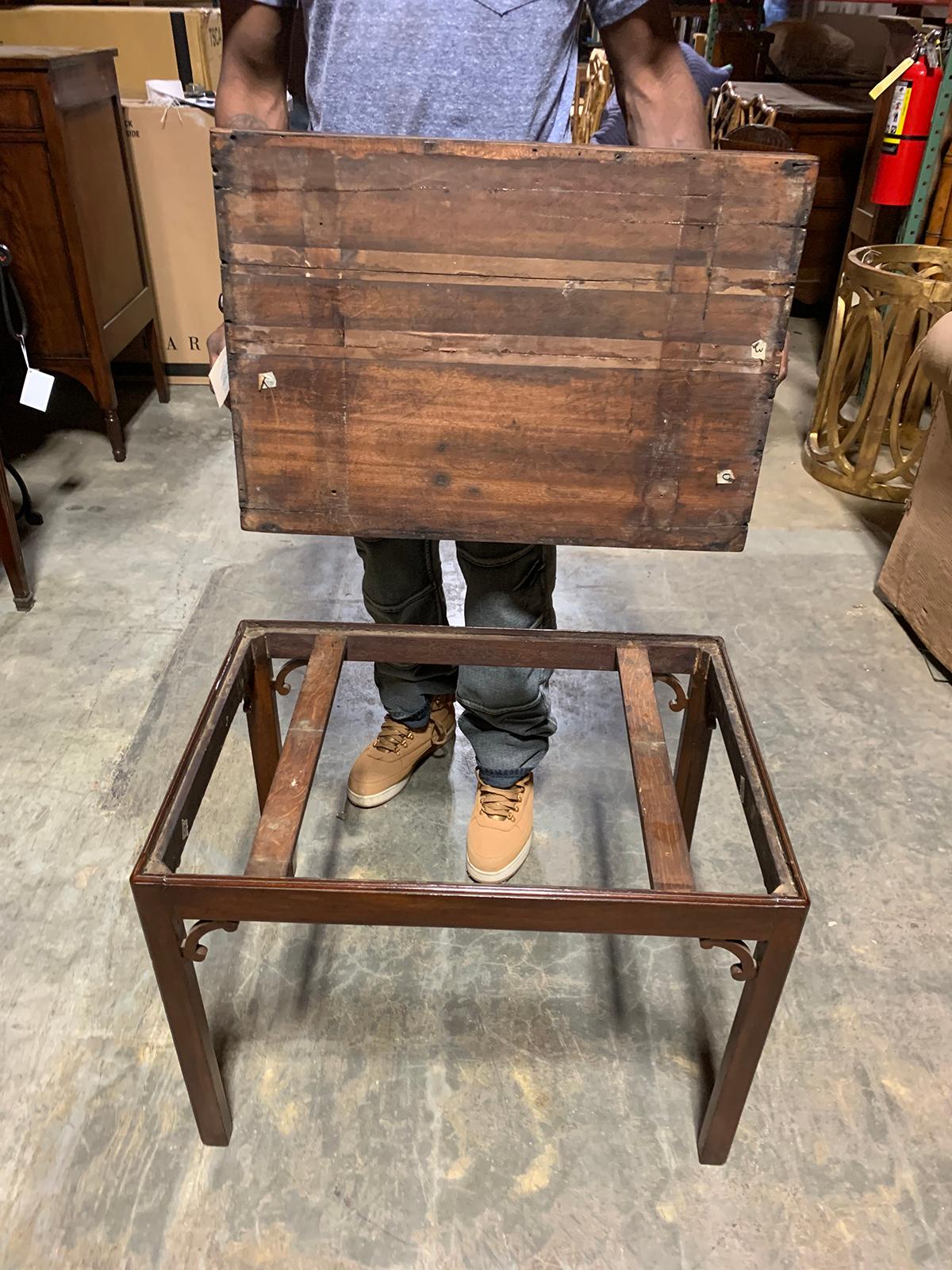 19th Century English Wood Tray Table For Sale 8