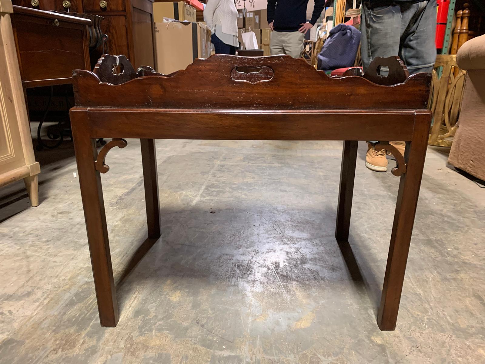 19th century English wood tray table.