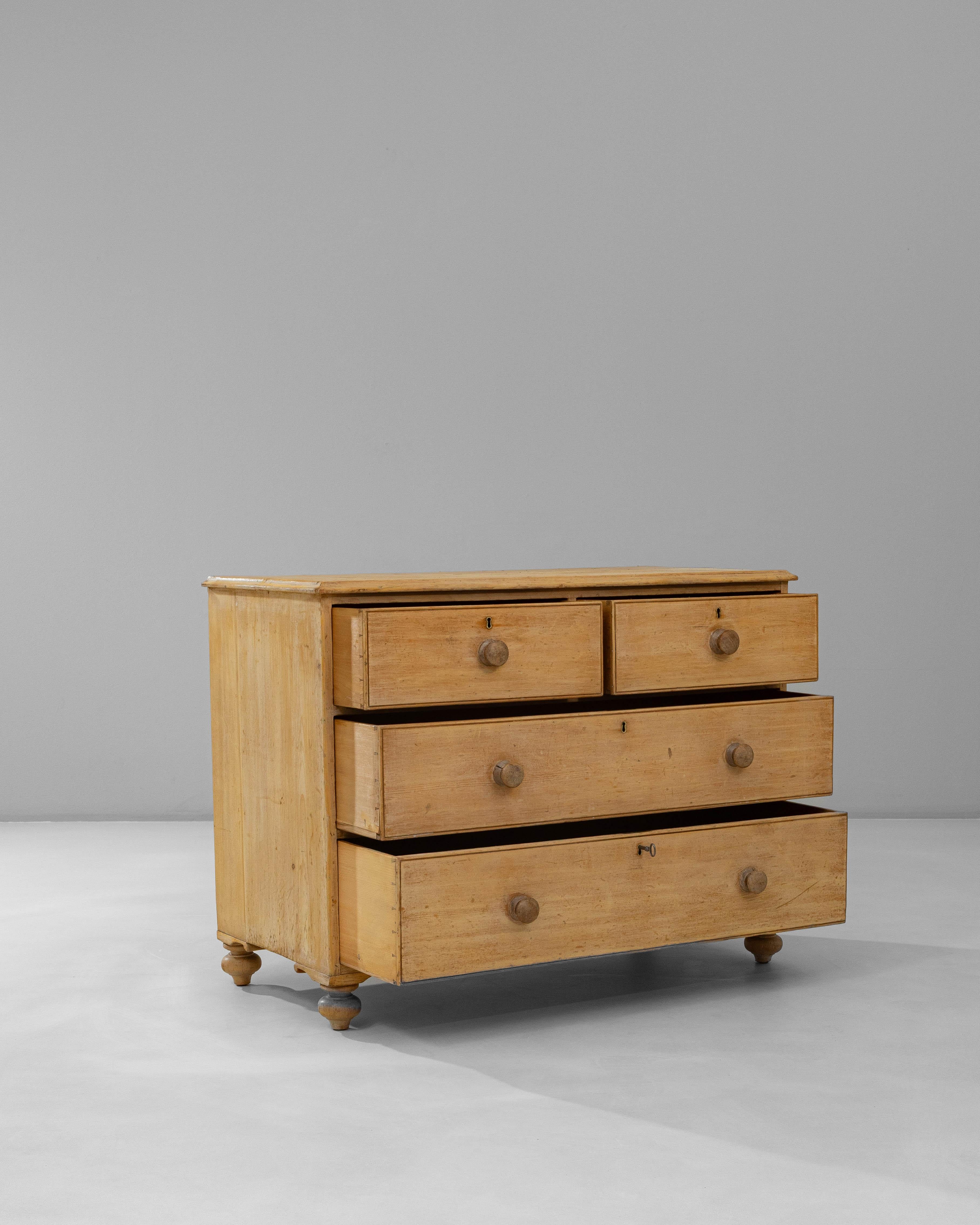 19th Century English Wooden Chest Of Drawers in vendita 2