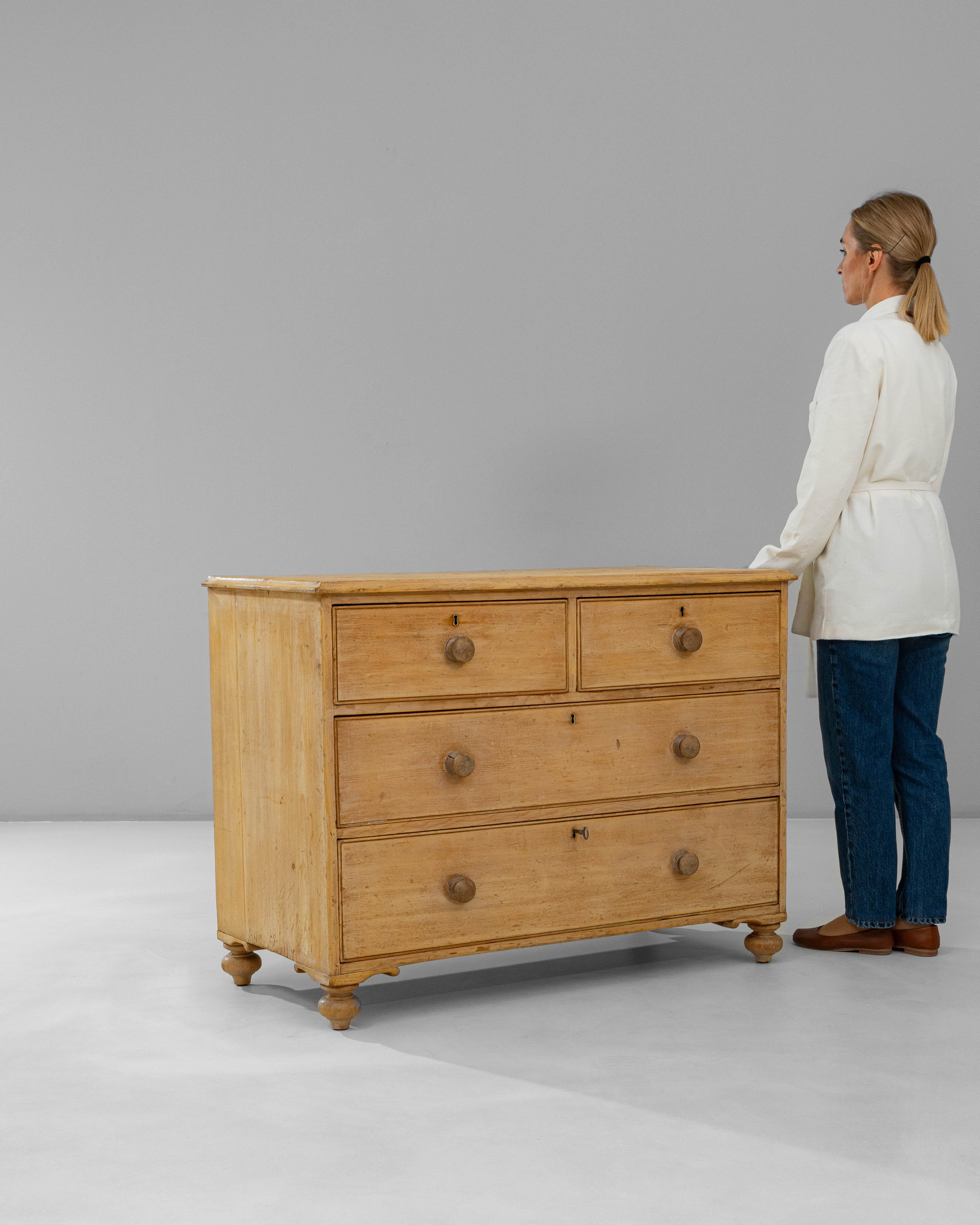 19th Century English Wooden Chest Of Drawers in vendita 3