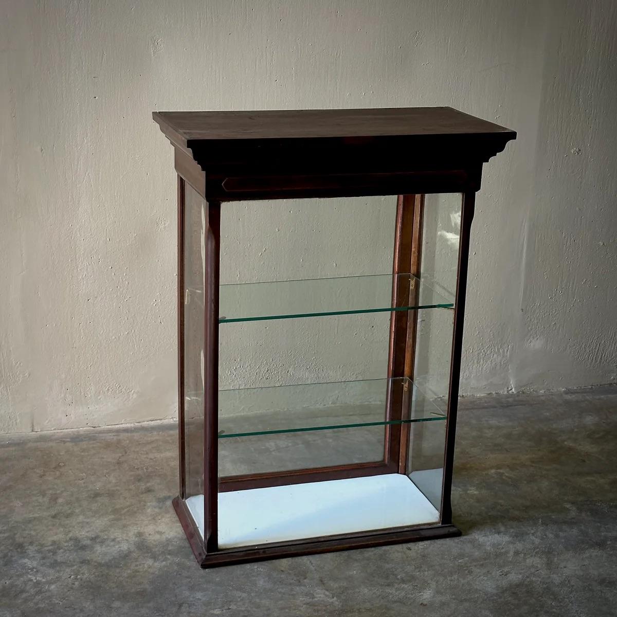 19th Century English Wooden Tabletop Display Case For Sale 1