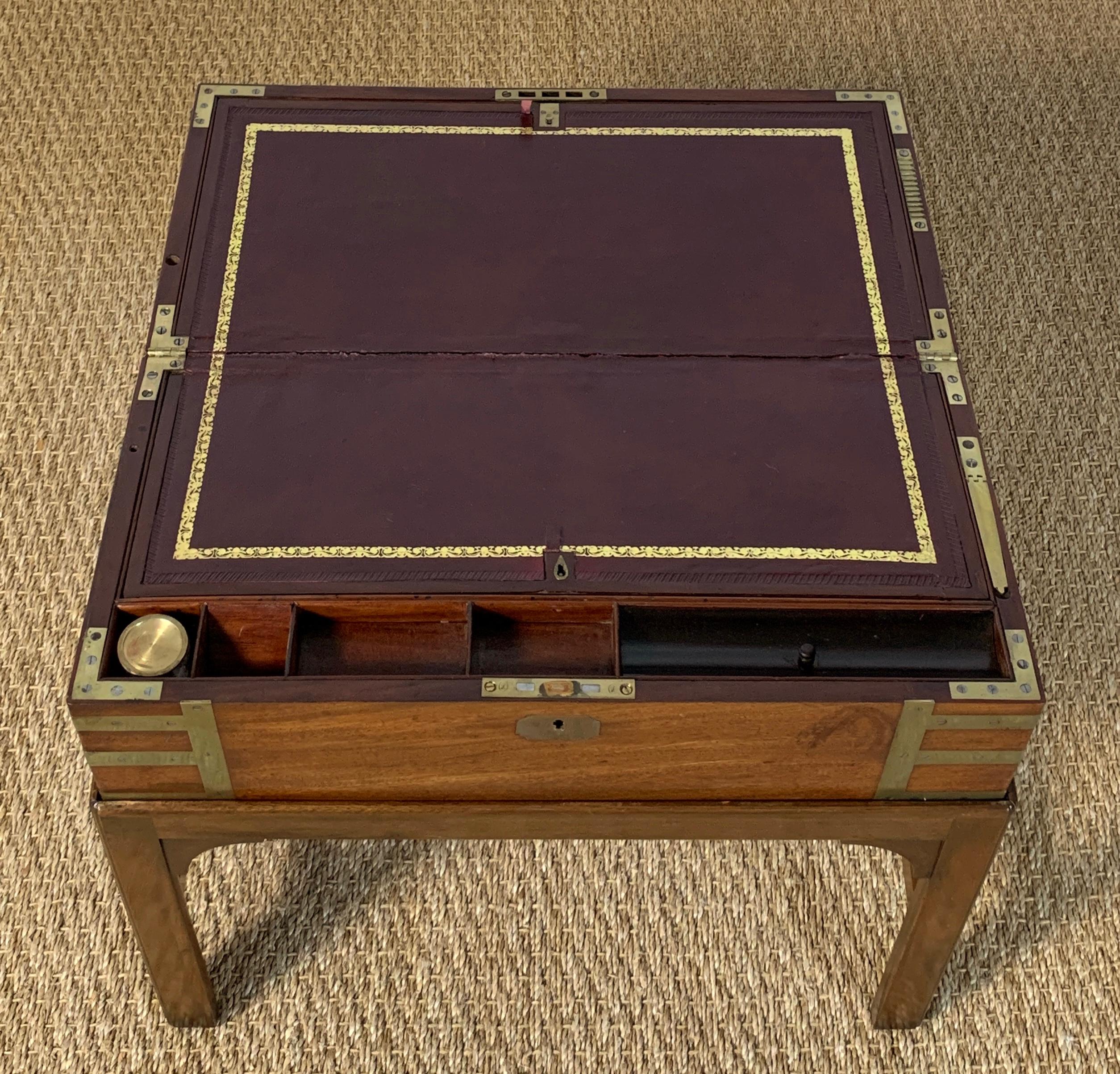19th Century English Writing Box on Stand 3