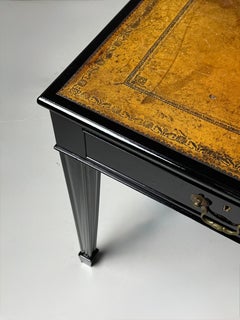 19th-century English writing desk, black