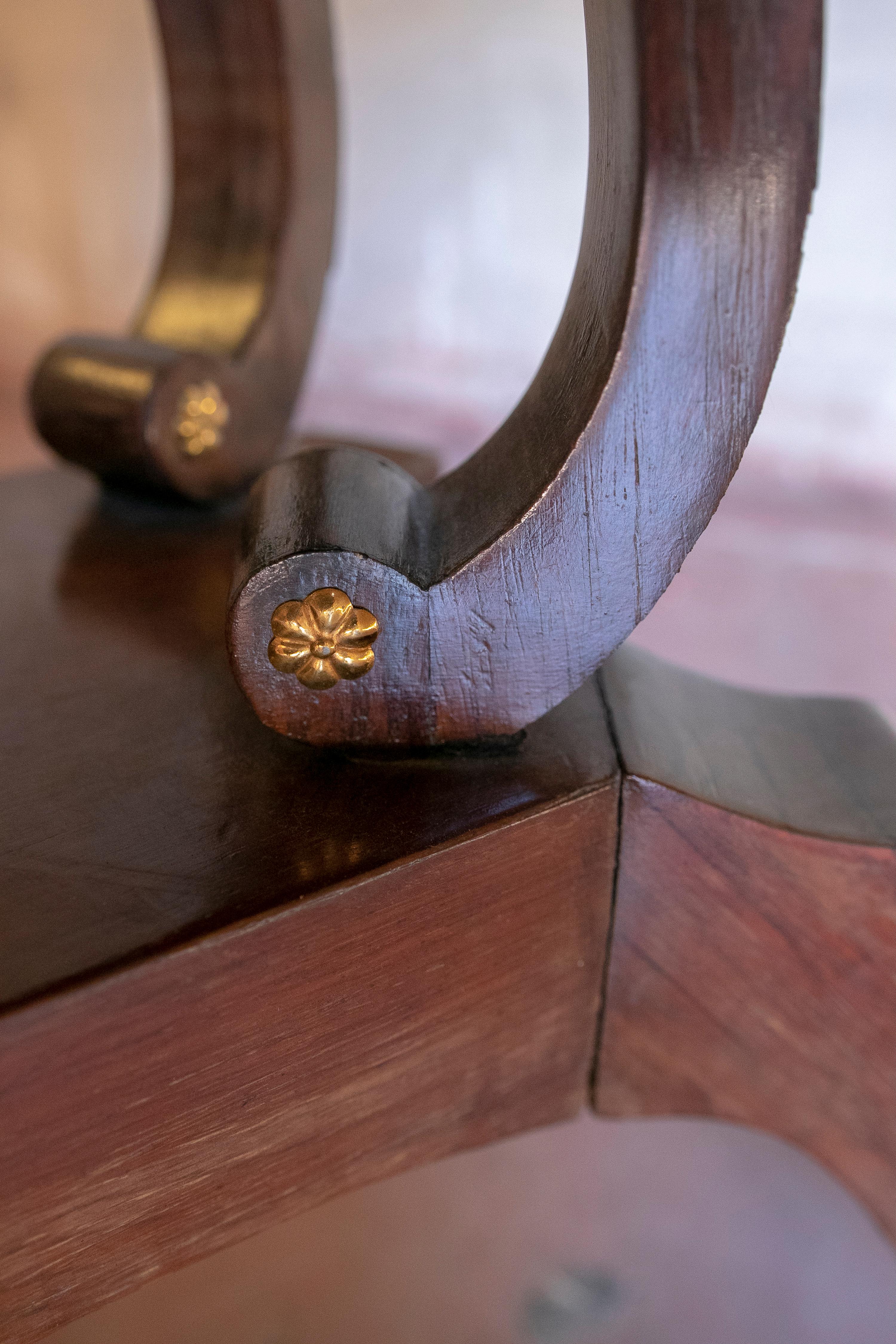 19th Century English Writing Table with Drawers and Bronze Fittings For Sale 12