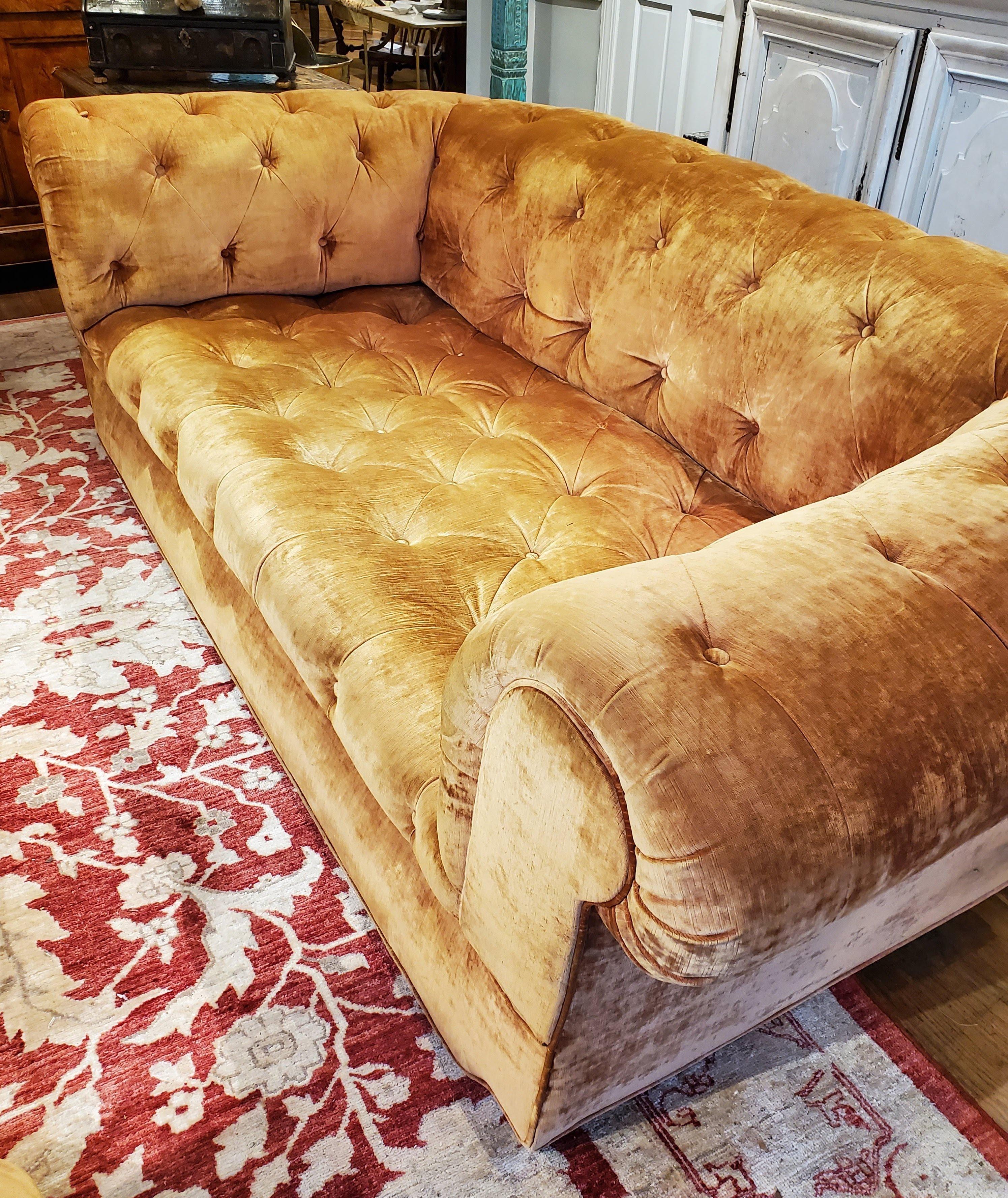 gold chesterfield sofa