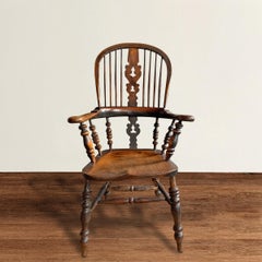19th Century English Yew Wood Windsor Chair