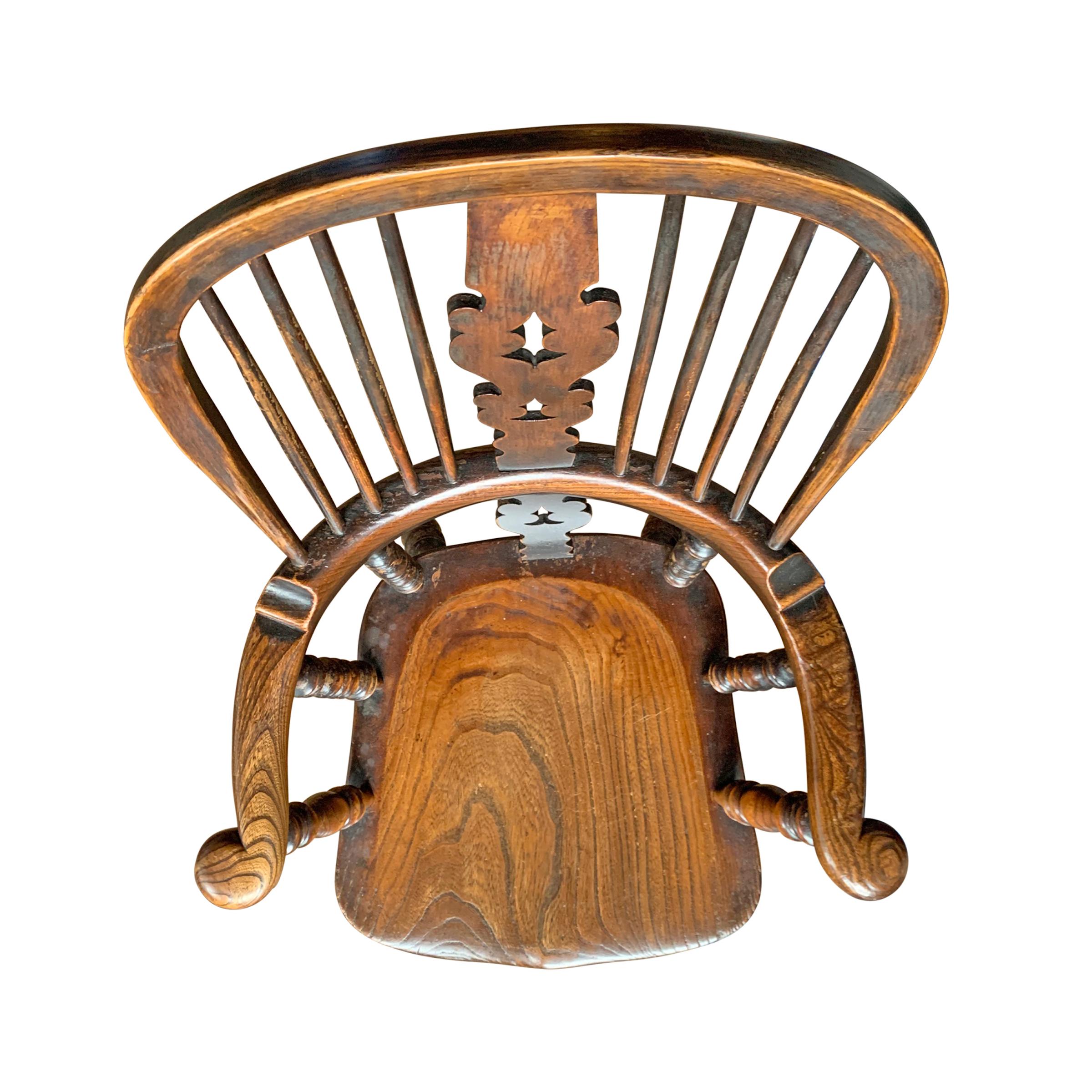 19th Century English Yew Wood Windsor Chair 2
