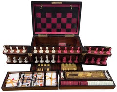 19th Century English Zebra Wood Games Compendium
