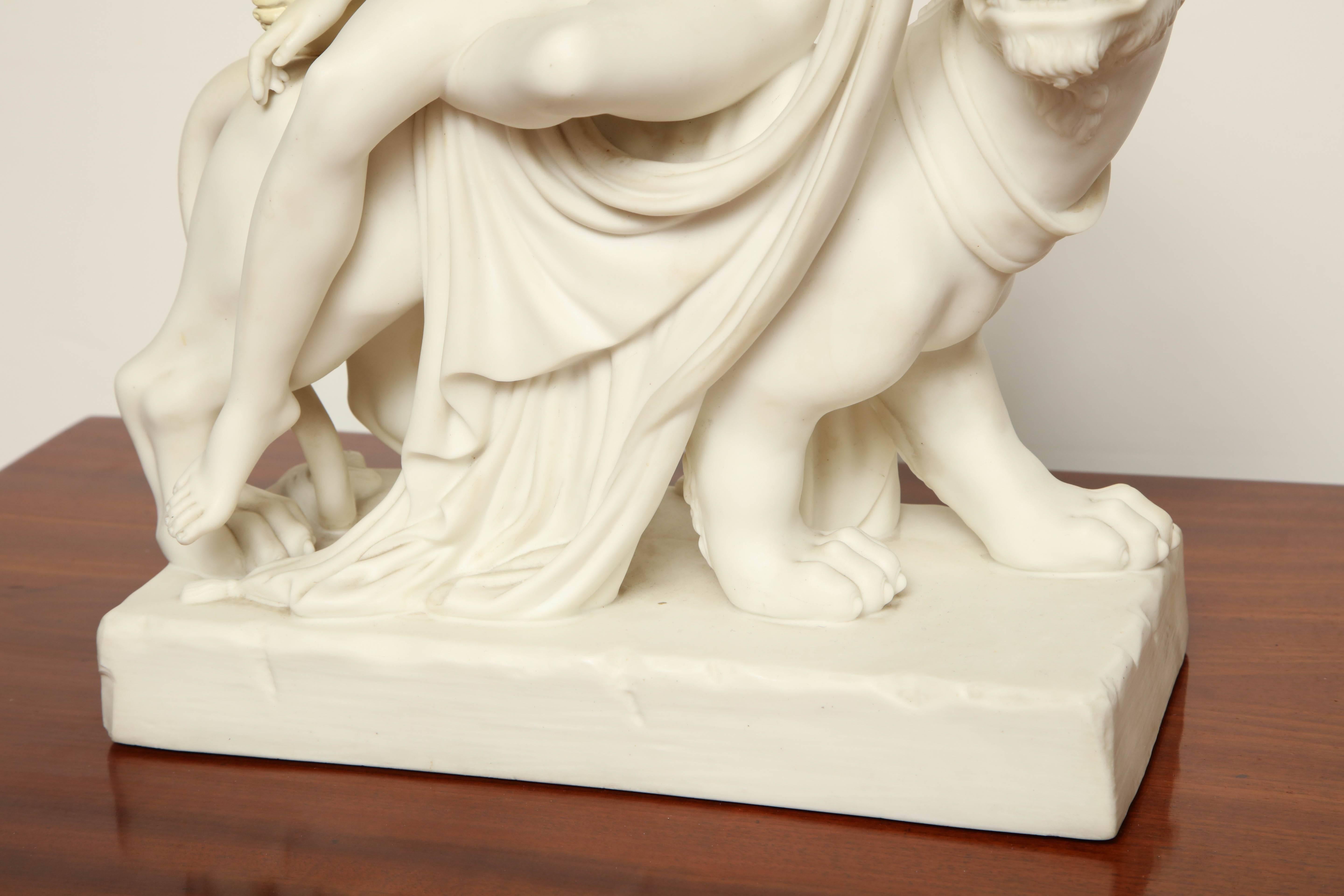19th Century English, Parian Model of Ariadne and the Panther For Sale 1