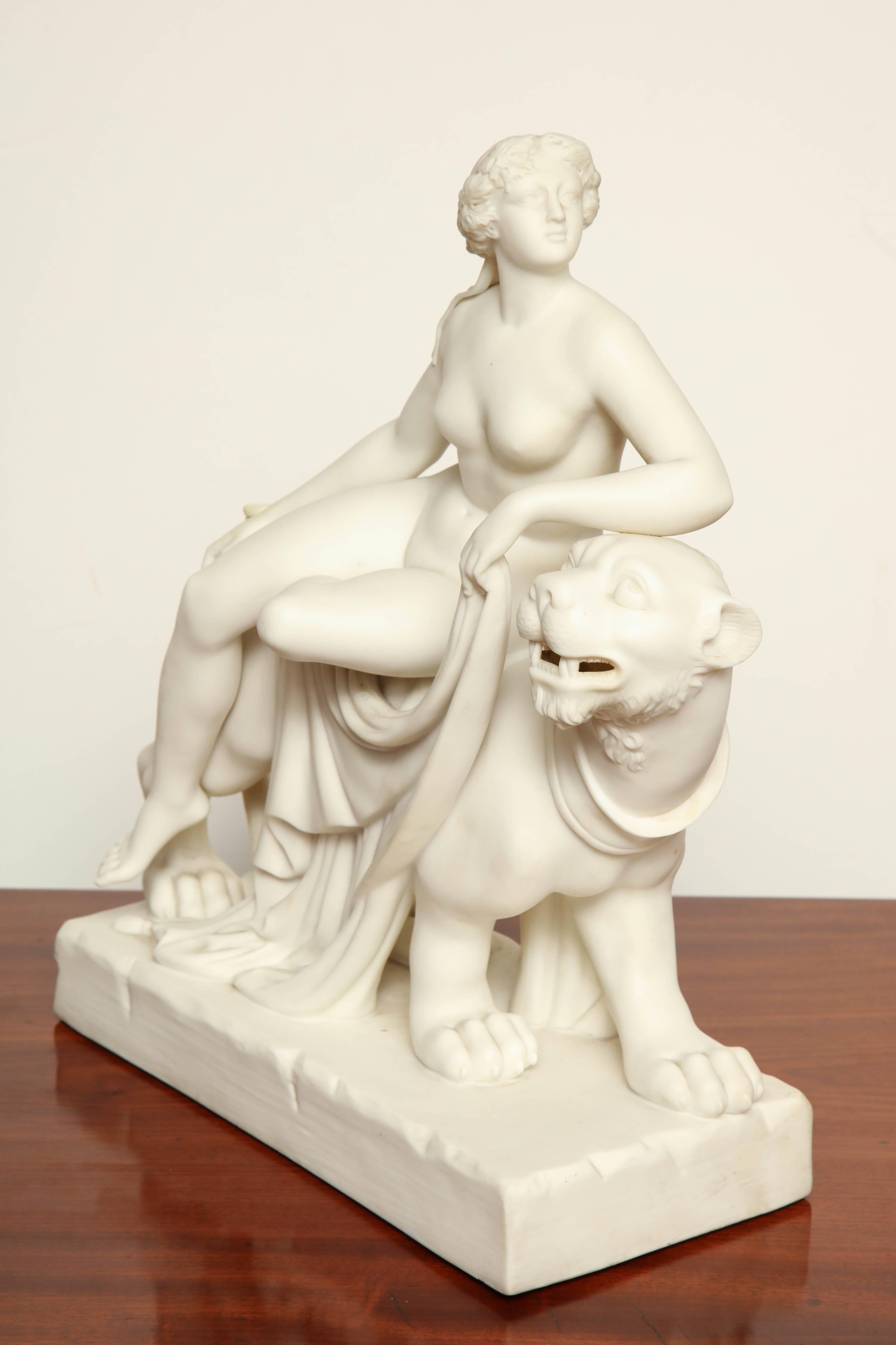 19th Century English, Parian Model of Ariadne and the Panther For Sale 2