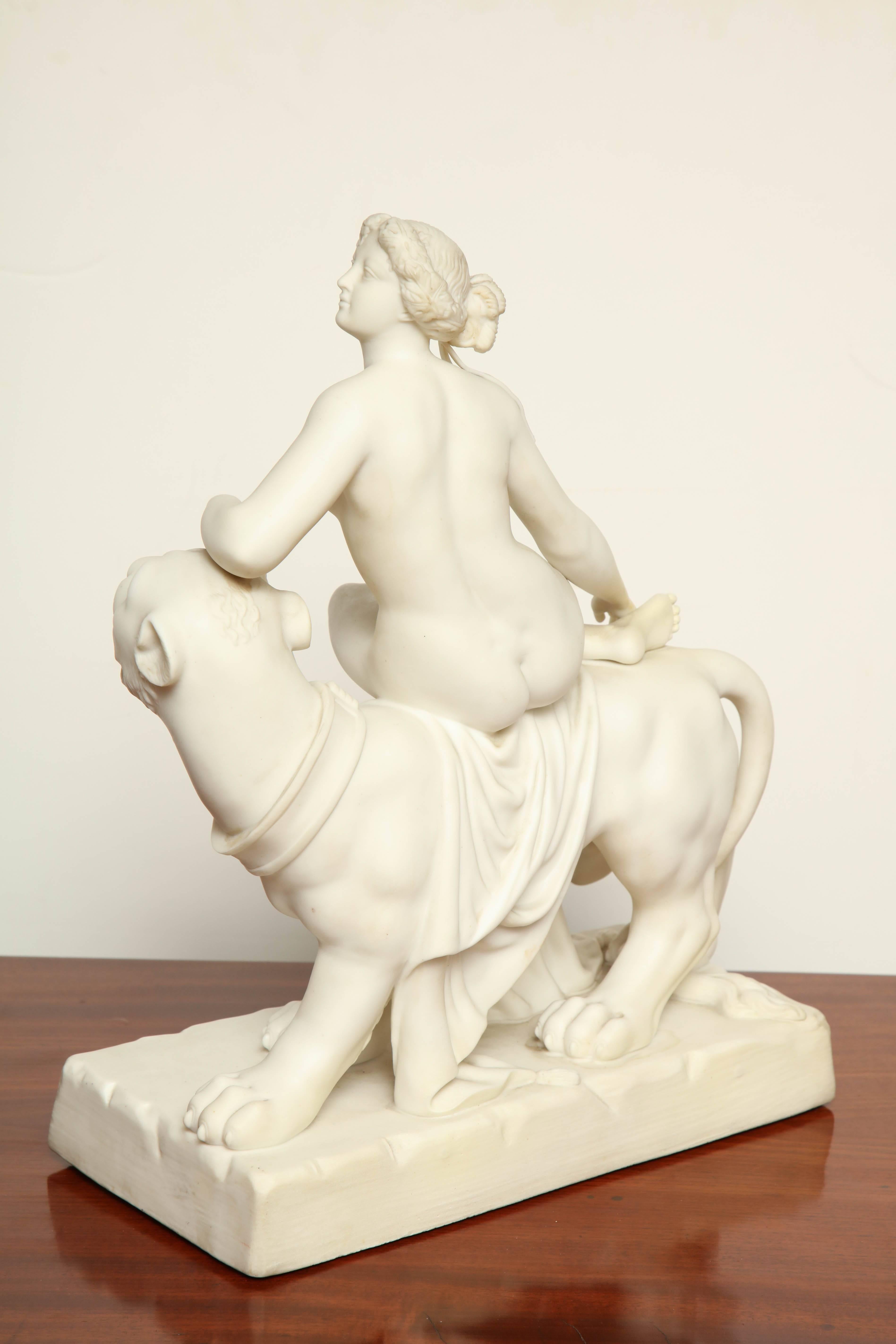 19th Century English, Parian Model of Ariadne and the Panther For Sale 3