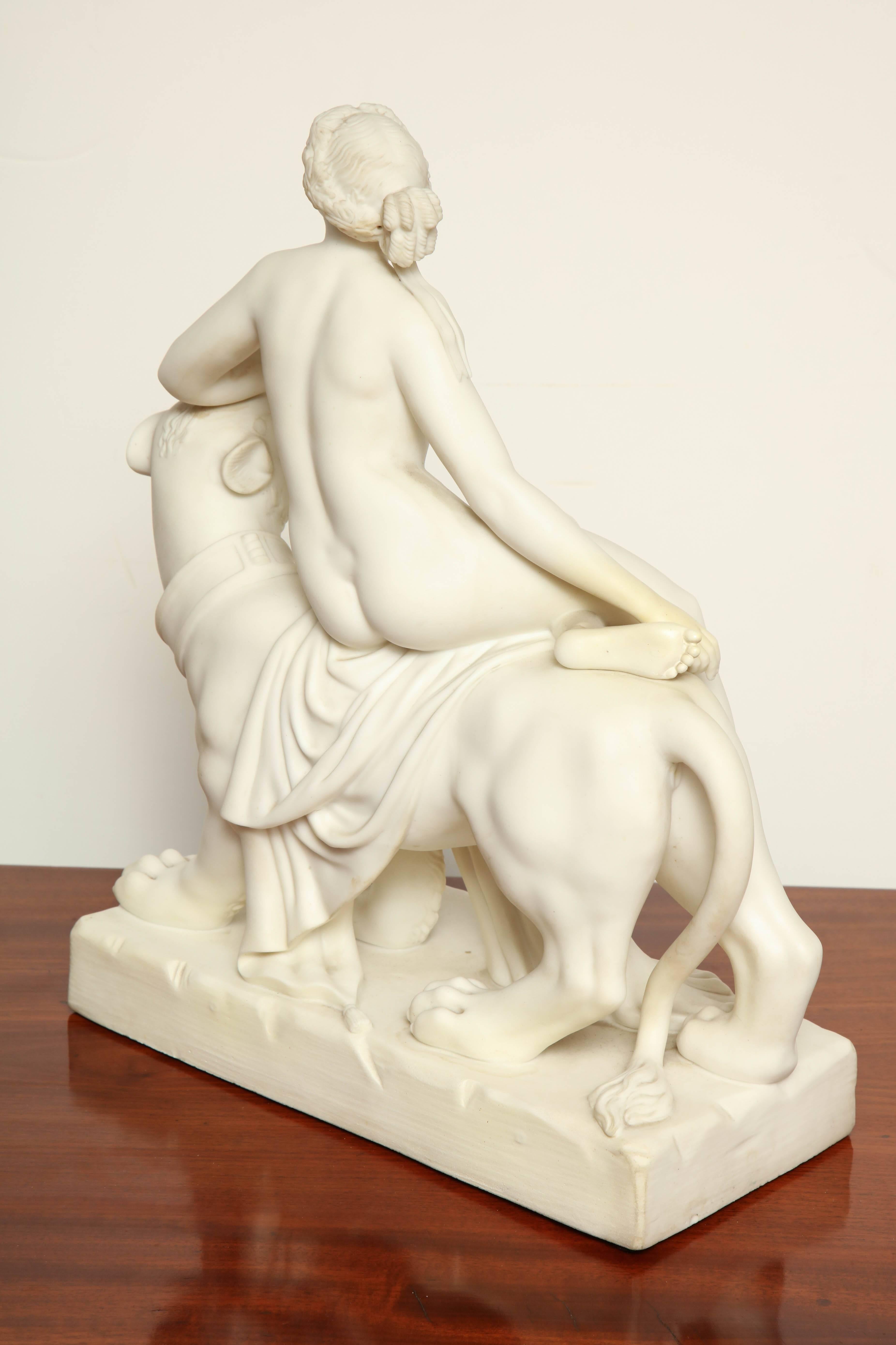 19th Century English, Parian Model of Ariadne and the Panther For Sale 5