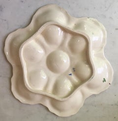19th Century Englisy Oyster Plate With Flowers
