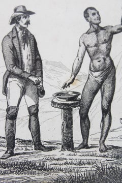 19th century engraving Diamond Extraction framed Prov. Axel Vervoordt France