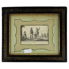 Antique 19th century engraving Diamond Extraction framed Prov. Axel Vervoordt France