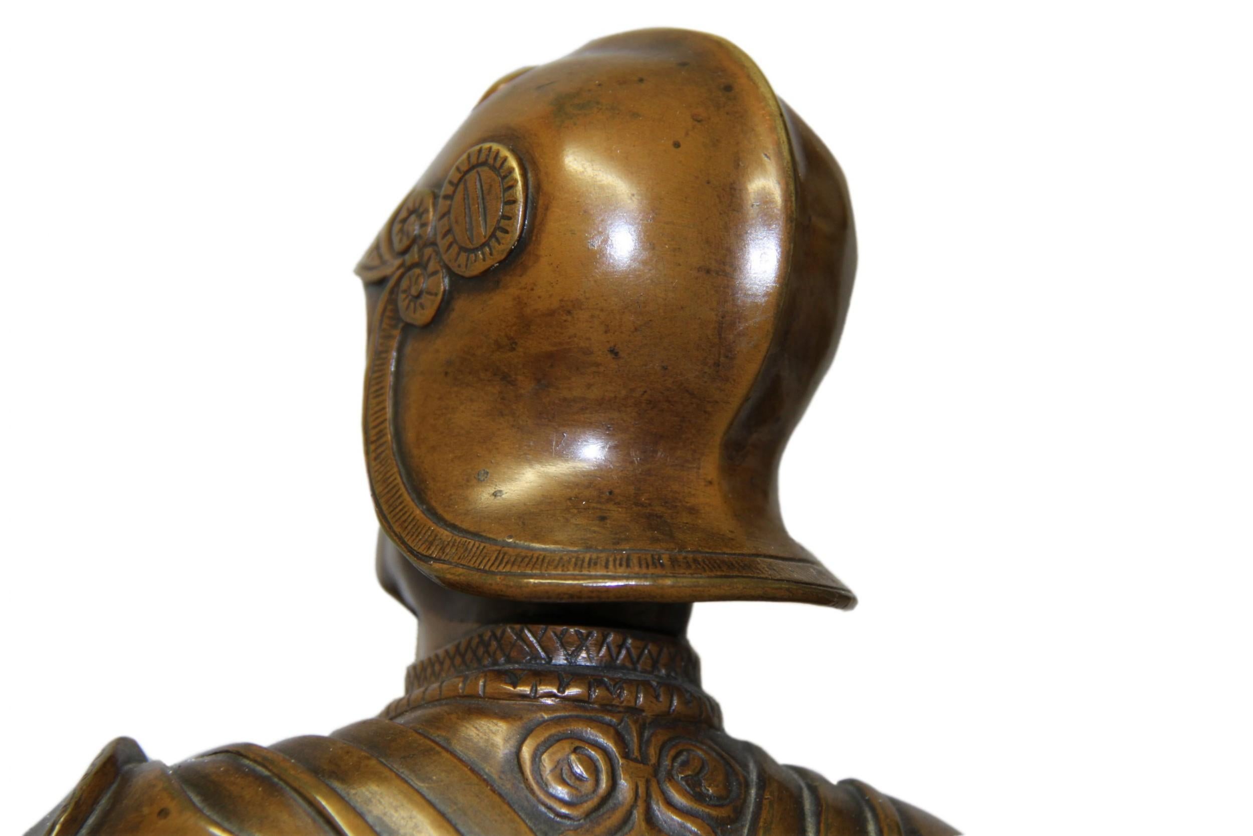 19th Century Equestrian Bronze Statue of Bartolomeo Colleoni After the Original For Sale 10