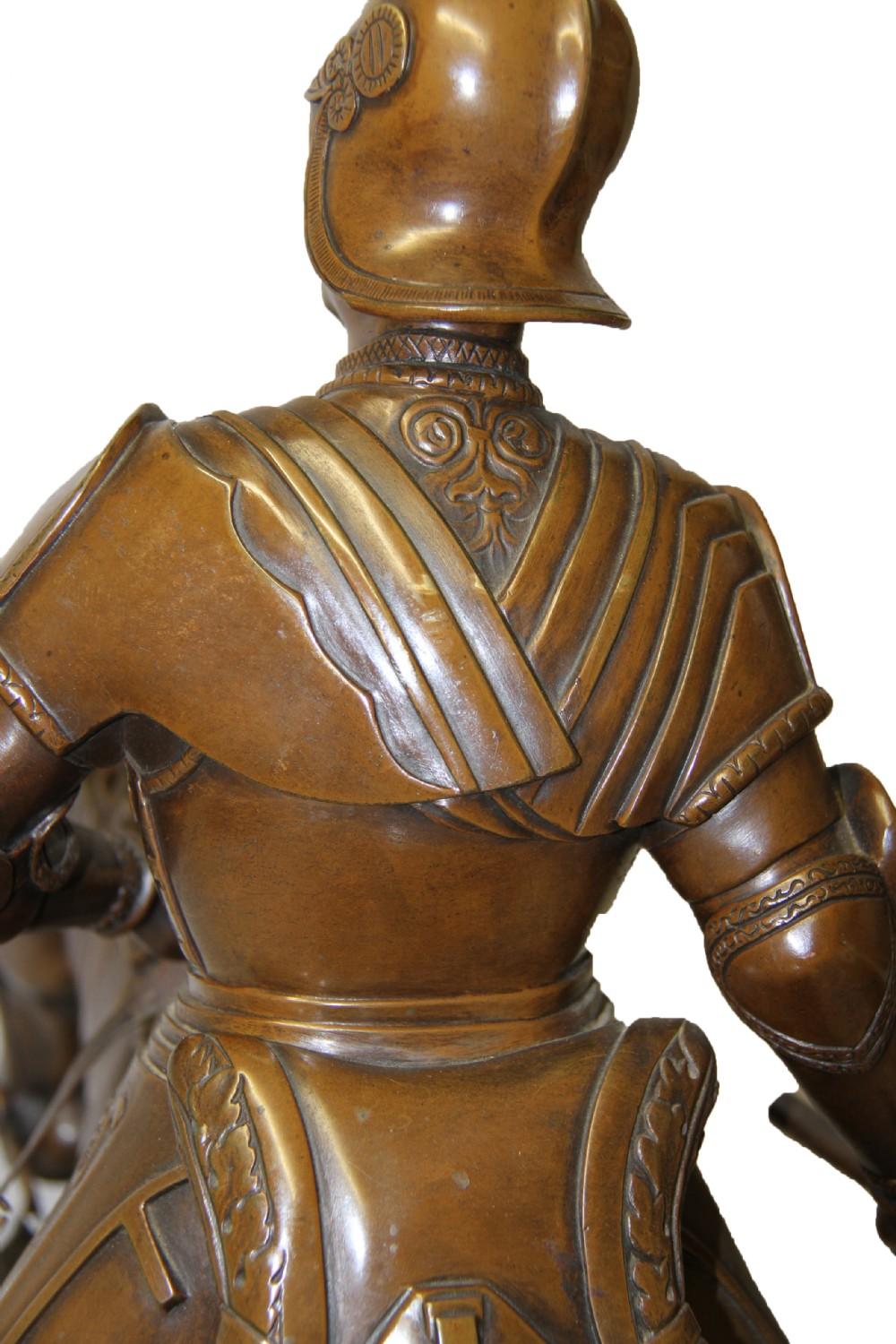 19th Century Equestrian Bronze Statue of Bartolomeo Colleoni After the Original For Sale 3