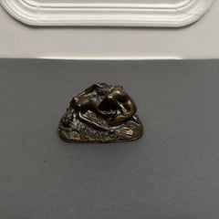 19th Century Erotic Bronze Depicting a Female Couple, Chocolate Patina