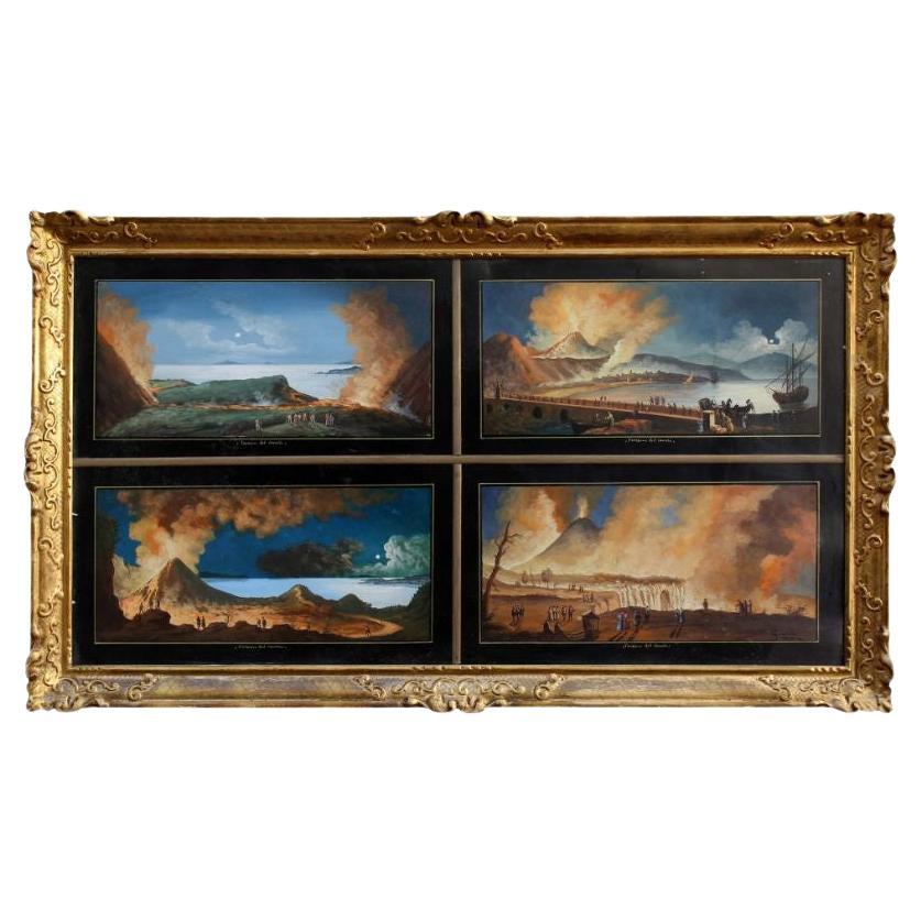 20th Century Italian Artist Tempera and Watercolor on Paper by Franco