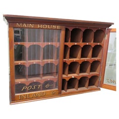 Antique 19th Century Estate Office Mail Cupboard  This is a wonderful piece