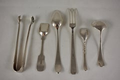 19th Century Estate Sterling Silver Serving Pieces, a Mixed Set of Six