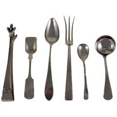 19th Century Estate Sterling Silver Serving Pieces, a Mixed Set of Six  