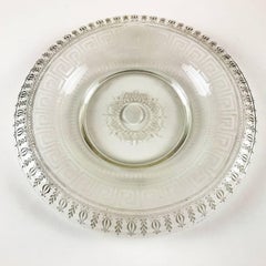 Mid-19th Century Neoclassical Clear Glass Dish of  Bohemian Origin