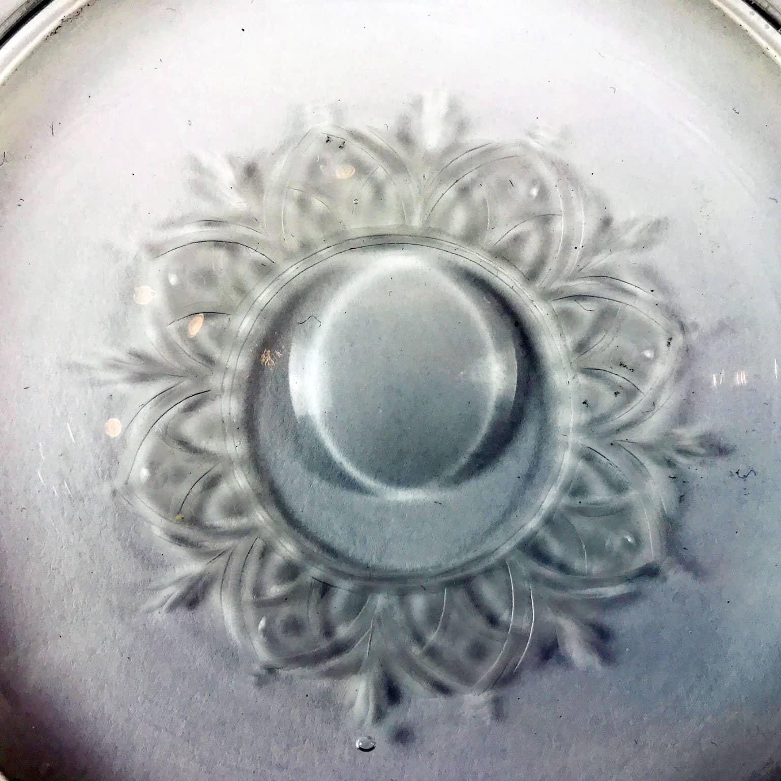 Mid-19th Century Neoclassical Clear Glass Dish of  Bohemian Origin 3