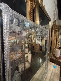 19th Century Etched Figural Venetian Mirror