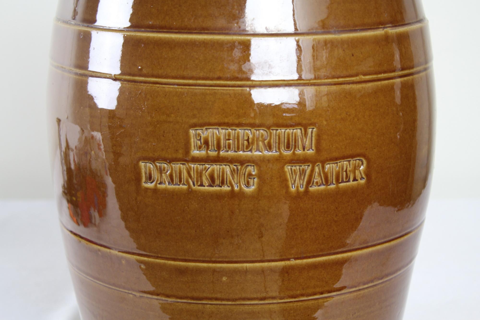 English 19th Century Etherium Water Crock For Sale