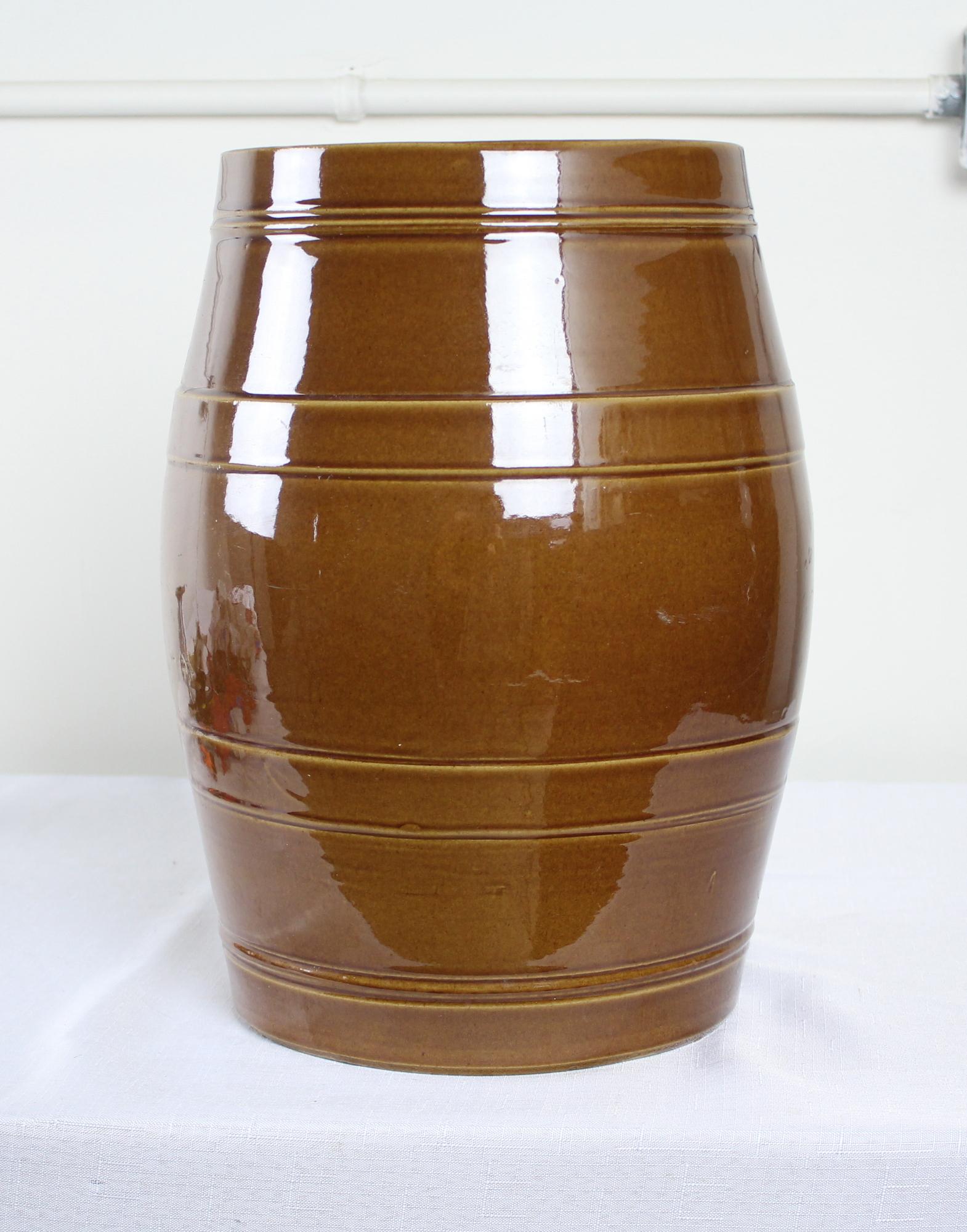 Pottery 19th Century Etherium Water Crock For Sale