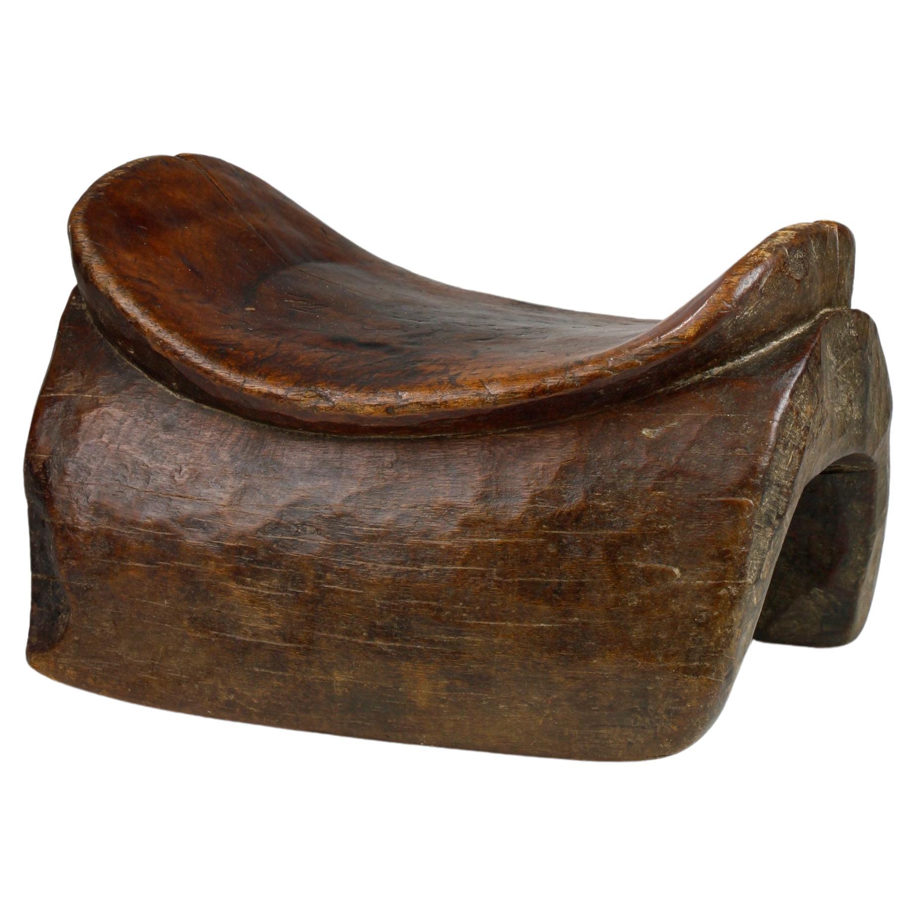 19th Century Ethiopian Saddle-Shaped Stool 