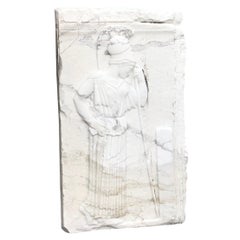 19th Century European Athene Marble Relief - Antique Wall Panel Décor