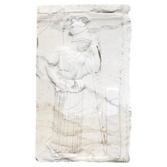 19th Century European Athene Marble Relief - Antique Wall Panel Décor