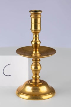 19th Century European Brass Candlestick